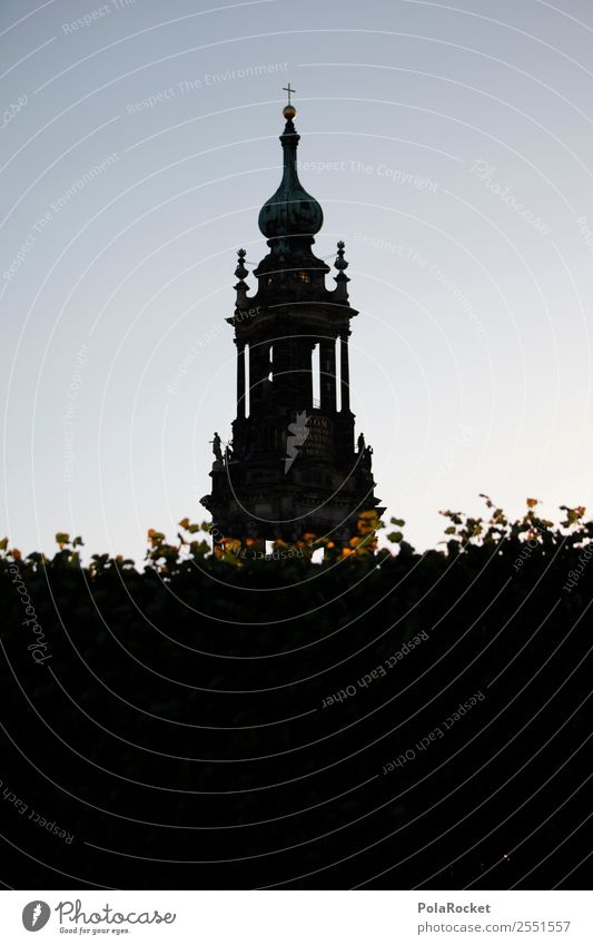 #A# Hofkirche Altstadt ästhetisch Hofkirche Dresden Sachsen Kirche Barock Farbfoto Gedeckte Farben Außenaufnahme Detailaufnahme Experiment abstrakt Menschenleer