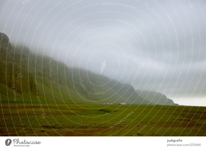 Island Umwelt Natur Landschaft Himmel Wolken Klima schlechtes Wetter Unwetter Hügel Felsen Berge u. Gebirge außergewöhnlich bedrohlich dunkel kalt wild Stimmung