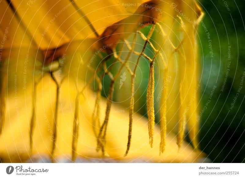 Fransen Kunst Zeichen Ornament ästhetisch exotisch Vorsicht Respekt Bali Sonnenschirm Gebet Gebetsfahnen gelb Religion & Glaube Farbfoto mehrfarbig Nahaufnahme