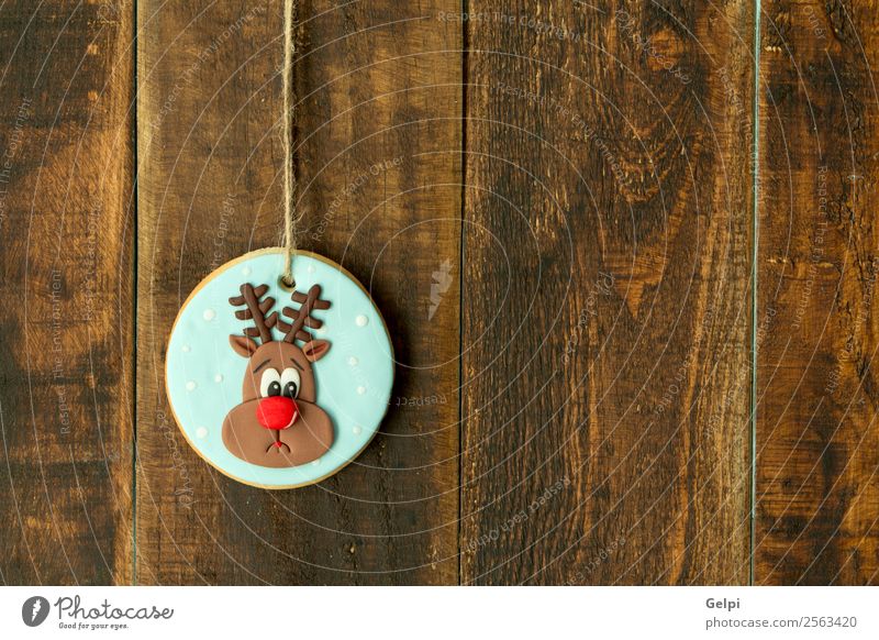 Leckere Weihnachtskekse Dessert Kräuter & Gewürze Winter Dekoration & Verzierung Tisch Feste & Feiern Weihnachten & Advent Tier Holz Ornament lecker blau braun