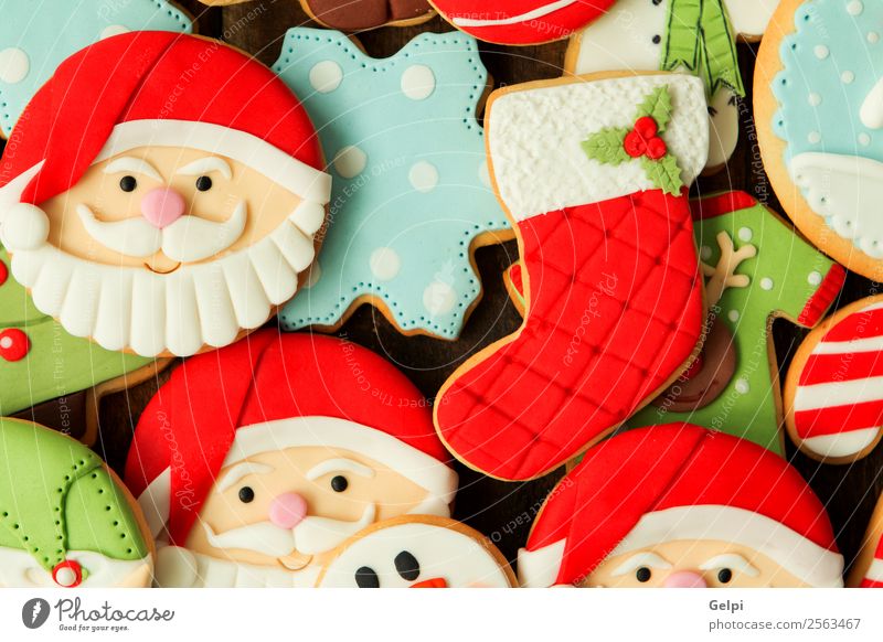 Leckere Weihnachtskekse Dessert Winter Dekoration & Verzierung Tisch Feste & Feiern Weihnachten & Advent Silvester u. Neujahr Baum Holz Ornament lecker braun