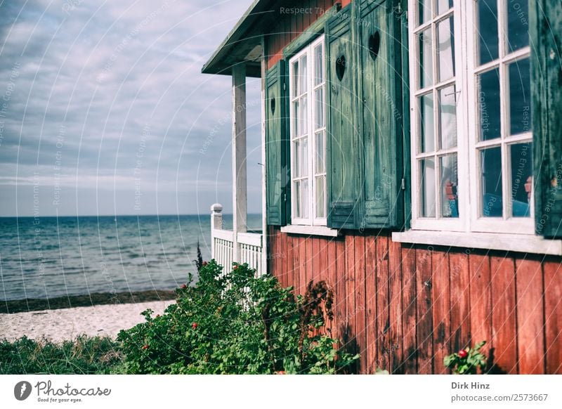 Strandhaus auf der dänischen Insel Ærø Ferien & Urlaub & Reisen Tourismus Ausflug Ferne Freiheit Sommerurlaub Sonnenbad Meer Wellen Natur Landschaft Wolken