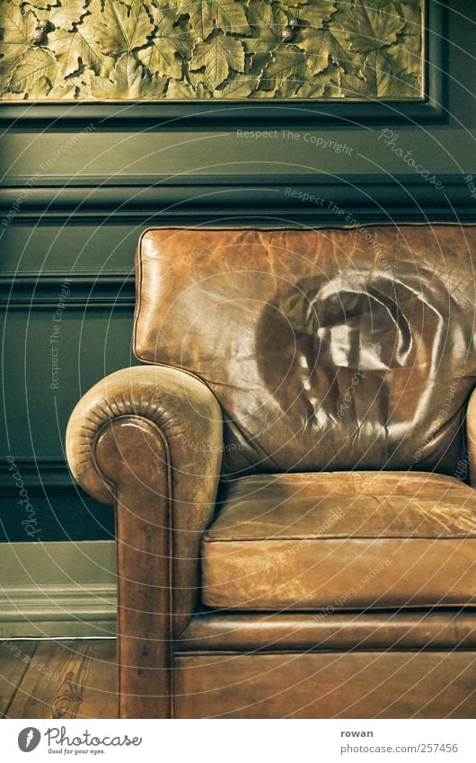 gemuetlich Häusliches Leben Wohnung einrichten Innenarchitektur Dekoration & Verzierung Möbel Sofa Sessel Erholung sitzen alt historisch retro Wärme weich braun