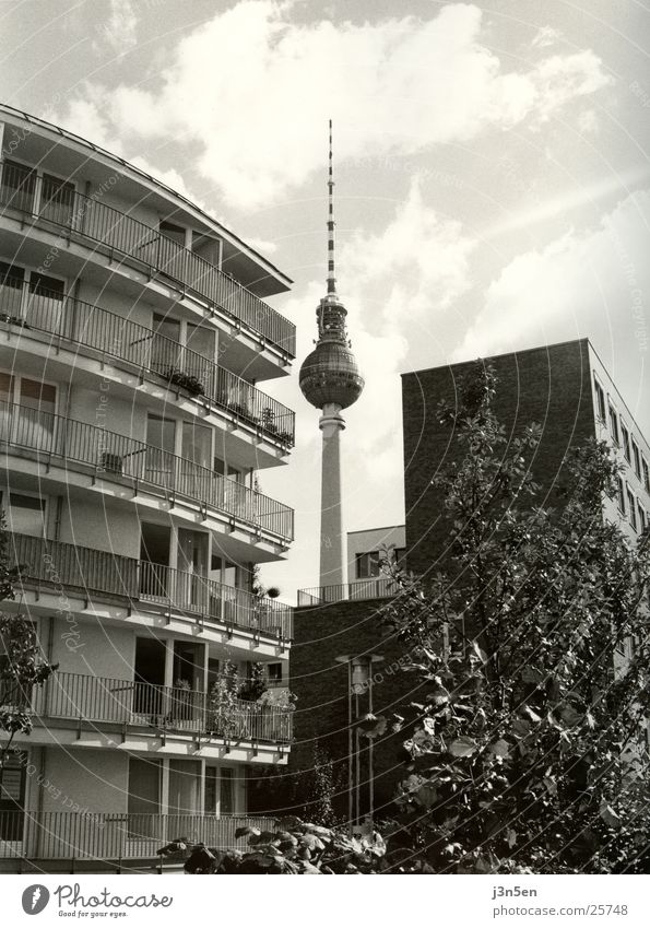 Fernsehturm Alexanderplatz Balkon Haus Architektur Berliner Fernsehturm Turm