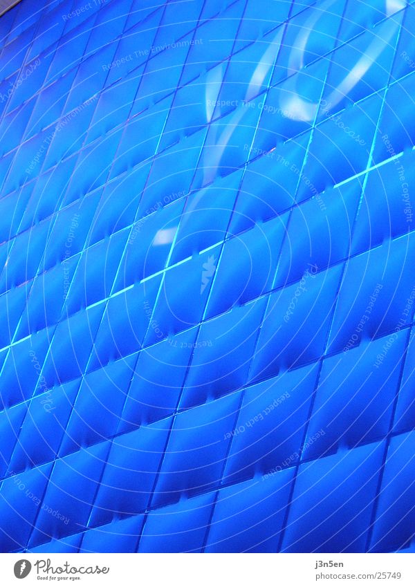 Blue Texture Wand Strukturen & Formen Licht CeBIT Architektur blau o2
