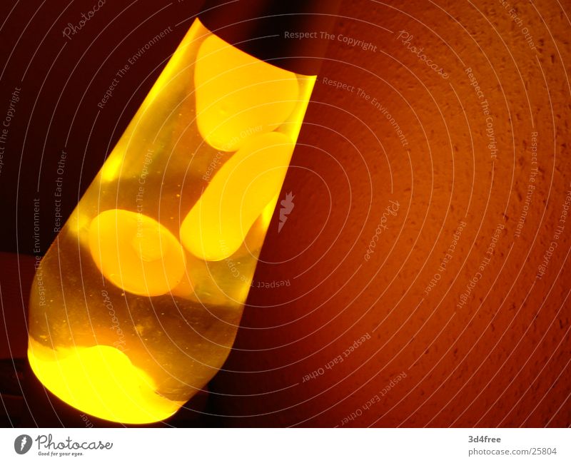 Lava Lampe Lavalampe Licht gelb Wachs Physik Sechziger Jahre orange Wärme