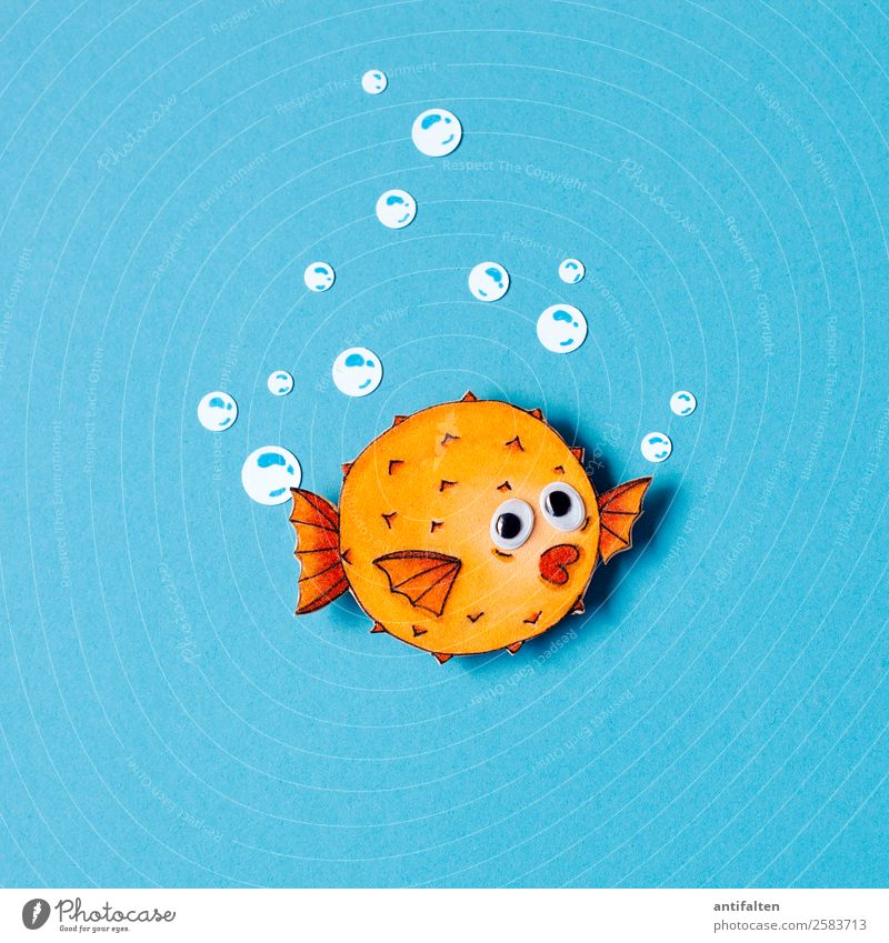 Kuno Design Freizeit & Hobby Basteln zeichnen Moosgummi Ferien & Urlaub & Reisen Abenteuer Sommer Meer Blubbern Umwelt Natur Klimawandel Tier Fisch Tiergesicht