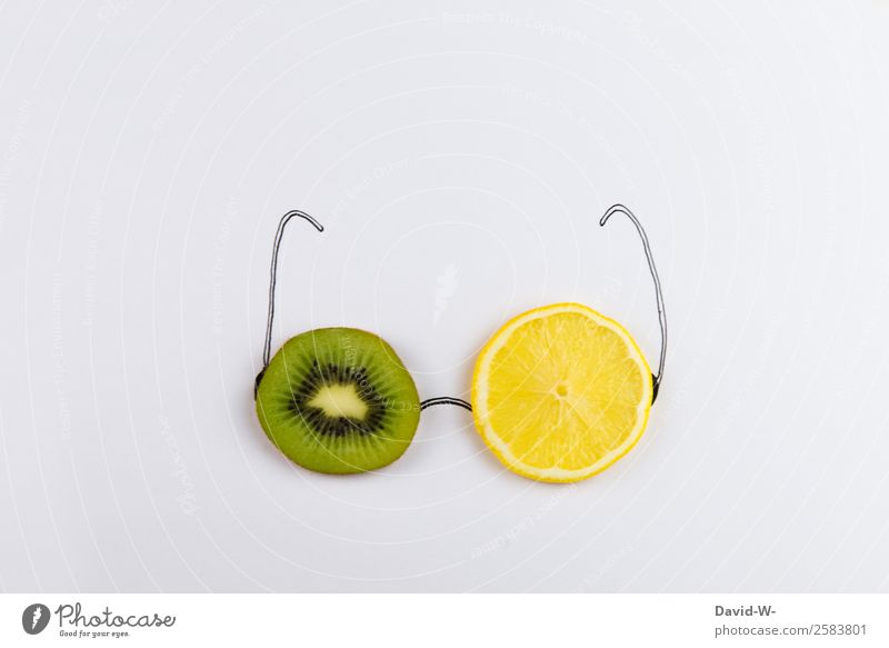 Brille mal anders Lebensmittel Frucht Bioprodukte Vegetarische Ernährung Diät Stil Design exotisch Freude Gesundheit Behandlung Alternativmedizin