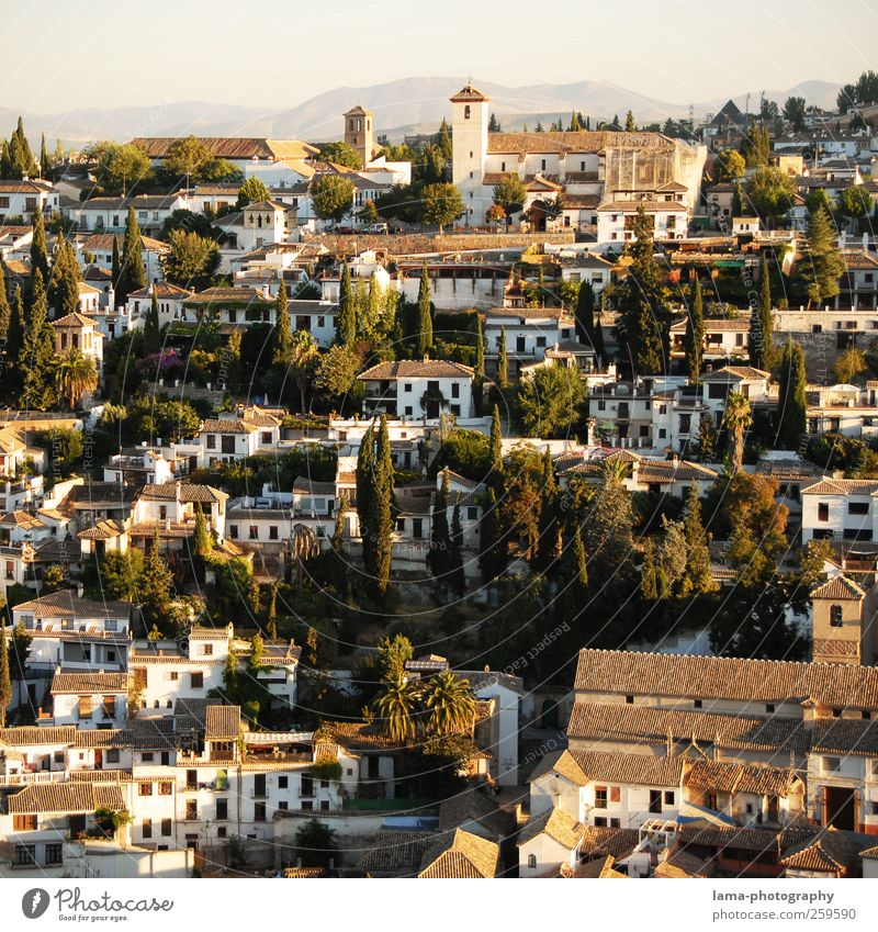 Albaicín [VIII] Ferien & Urlaub & Reisen Tourismus Ausflug Städtereise Sonnenlicht Hügel Granada Albaicin Andalusien Spanien Stadt Stadtzentrum Altstadt Haus