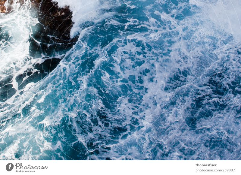 Wildwasser Ferien & Urlaub & Reisen Sommerurlaub Meer Wellen Natur Urelemente Wasser Wind Sturm Küste Bucht Fjord Riff Insel bedrohlich gigantisch wild Wut blau