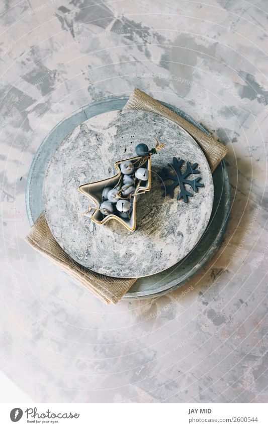 Weihnachts-Tischset Teller mit Schale und Klingelglocken verziert Abendessen elegant Design schön Winter Dekoration & Verzierung Feste & Feiern