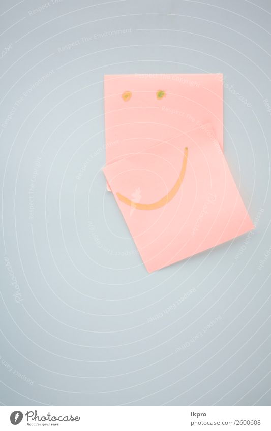 im weißen Hintergrund und leer Design Glück Gesicht Büro Business Musiknoten Papier Lächeln Traurigkeit frei Fröhlichkeit lustig gelb grün Gefühle Farbe Idee