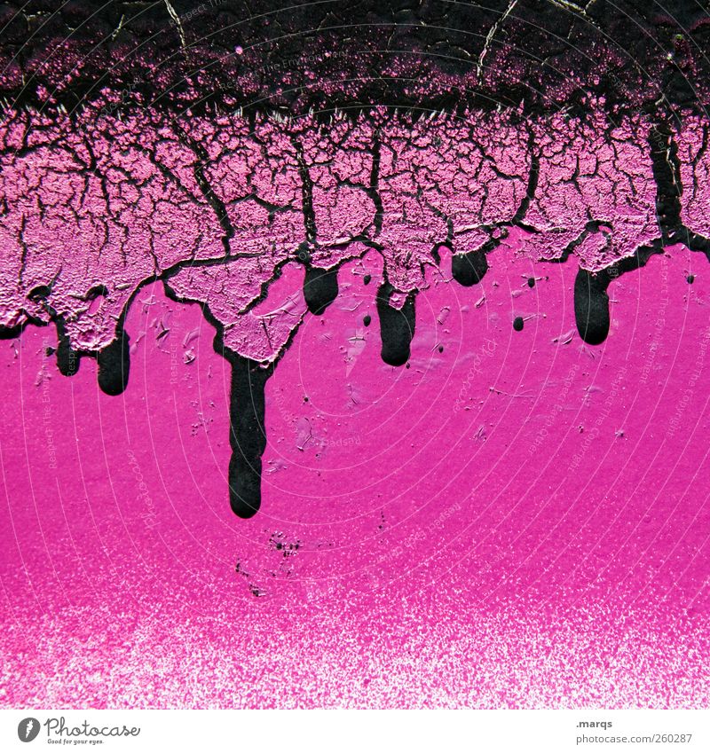 Abtropfen Stil Design Anstreicher Metall leuchten außergewöhnlich trendy einzigartig rosa Farbe Wandel & Veränderung schwarz streichen tropfend zerlaufen