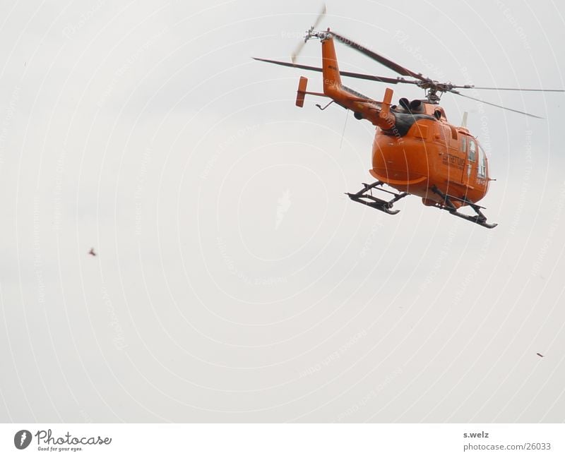 Nicht gelb, aber trotzdem Engel Rettungshubschrauber Hubschrauber Luftverkehr Luftrettung BDI BGS