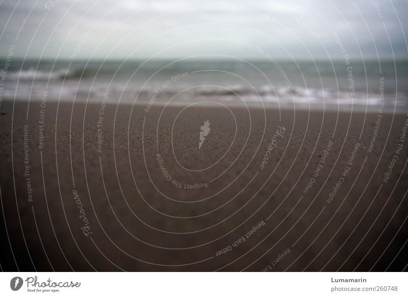 to be gone Umwelt Landschaft Urelemente Sand Wasser Himmel Wolken Horizont schlechtes Wetter Wellen Strand Nordsee Ferne groß Unendlichkeit nah nass natürlich