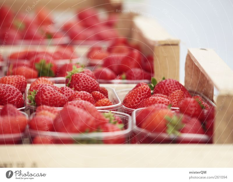 Erdbeerbecher für immer! Kunst ästhetisch Zufriedenheit Erdbeeren Erdbeersorten rot Gesundheit Gesunde Ernährung Schalen & Schüsseln Jahrmarkt Markt Markttag