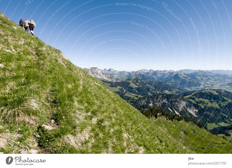 aufwärts Leben Wohlgefühl ruhig Ausflug Freiheit Sommer Berge u. Gebirge wandern Klettern Bergsteigen Mensch Jugendliche 3 18-30 Jahre Erwachsene Natur