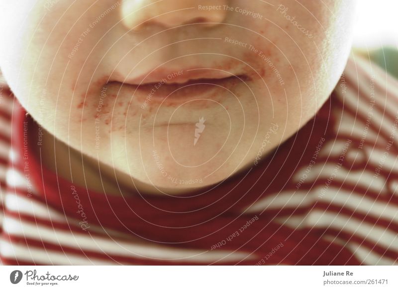 Yummie! | Lecker! Lebensmittel Brei Haut Gesicht Schminke Lippenstift Mensch maskulin Kind Baby Geschwister Kindheit Körper Kopf Mund 1 0-12 Monate entdecken
