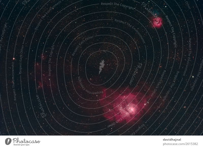 Lagunen- und Trifidnebel Teleskop Technik & Technologie Wissenschaften Fortschritt Zukunft Raumfahrt Astronomie Umwelt Natur Himmel nur Himmel