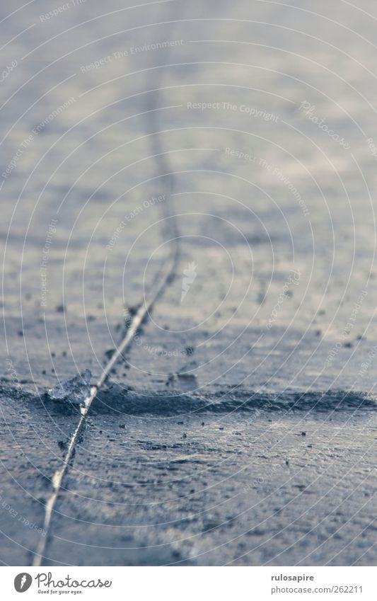 Spuren im Eis #8 Winter Wintersport Frost Küste Ostsee elegant blau grau Erfolg Willensstärke Genauigkeit Zufriedenheit kalt Klima Konzentration Präzision