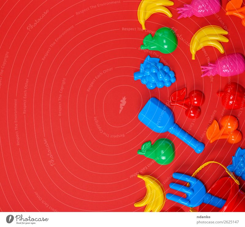 Plastik-Kinderspielzeug in Form von Obst Frucht Design Freude Spielen Dekoration & Verzierung Spielzeug Sammlung Kunststoff hell oben blau mehrfarbig gelb grün