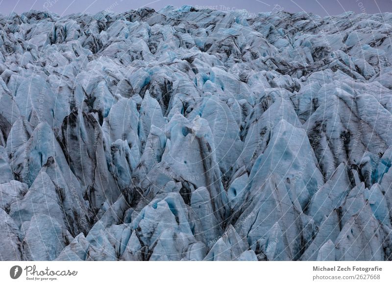 schöne Gletscherstruktur auf dem Lagunenfjallarlon Ferien & Urlaub & Reisen Tourismus Ausflug Sommer Insel Schnee Berge u. Gebirge wandern Natur Landschaft