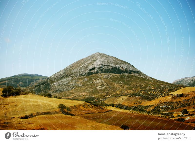 peak [XXIX] Natur Landschaft Feld Hügel Felsen Berge u. Gebirge Gipfel Antequera Malaga Andalusien Spanien Spitze Sierra Nevada Farbfoto Außenaufnahme