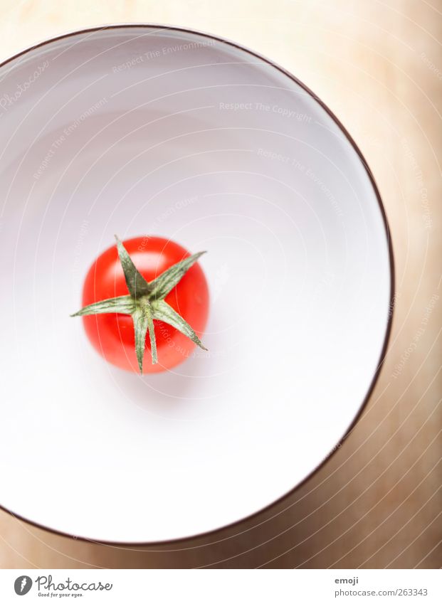 o Gemüse Ernährung Mittagessen Bioprodukte Vegetarische Ernährung Diät Schalen & Schüsseln Gesundheit rot Tomate einzeln Farbfoto Innenaufnahme Studioaufnahme