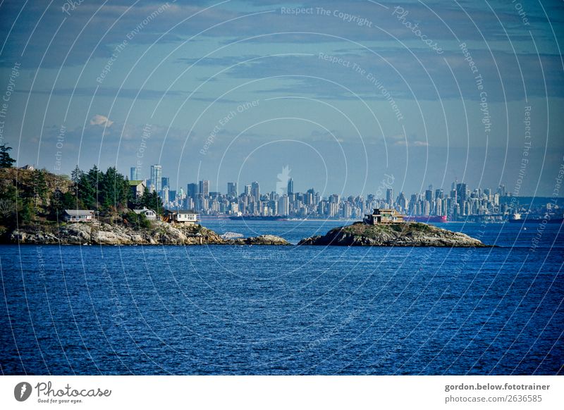 #Kanada /Skyline Vancouver Reichtum Ferien & Urlaub & Reisen Tourismus Ausflug Abenteuer Ferne Expedition Landschaft Pflanze Urelemente Wasser Himmel Wolken