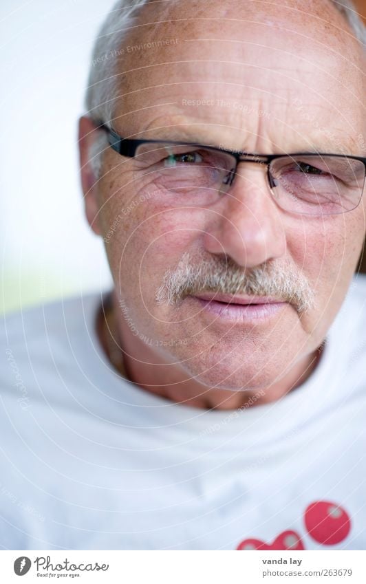 Best Ager Ruhestand Mensch maskulin Mann Erwachsene Männlicher Senior Gesicht 1 45-60 Jahre 60 und älter T-Shirt Brille grauhaarig Bart Oberlippenbart alt