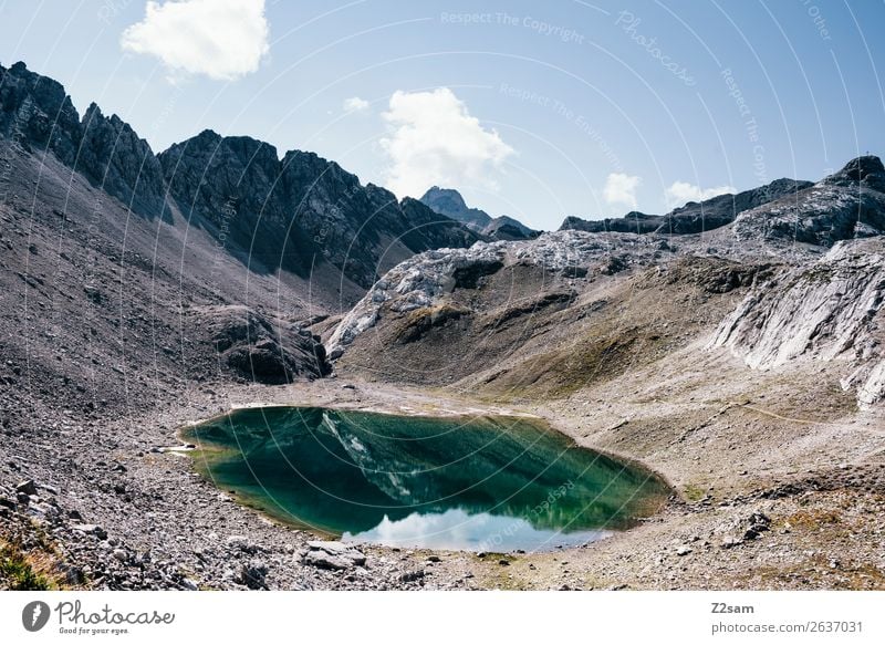 Oberer Seewisee | Seescharte Abenteuer wandern Natur Landschaft Sommer Schönes Wetter Alpen Berge u. Gebirge Gipfel Gebirgssee gigantisch hoch nachhaltig