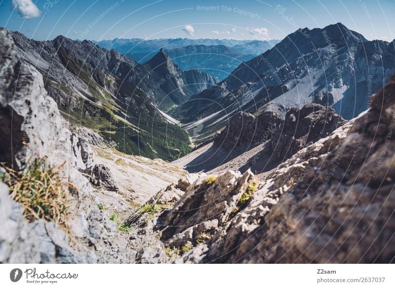 Zamer Loch in den Lechtaler Alpen | E5 Abenteuer Berge u. Gebirge wandern Natur Landschaft Himmel Sommer Schönes Wetter Gipfel gigantisch Unendlichkeit hoch