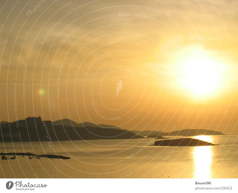 hIbiza@Evening Strand Meer Sonnenuntergang Europa Wasser Sand Lichterscheinung Landschaft