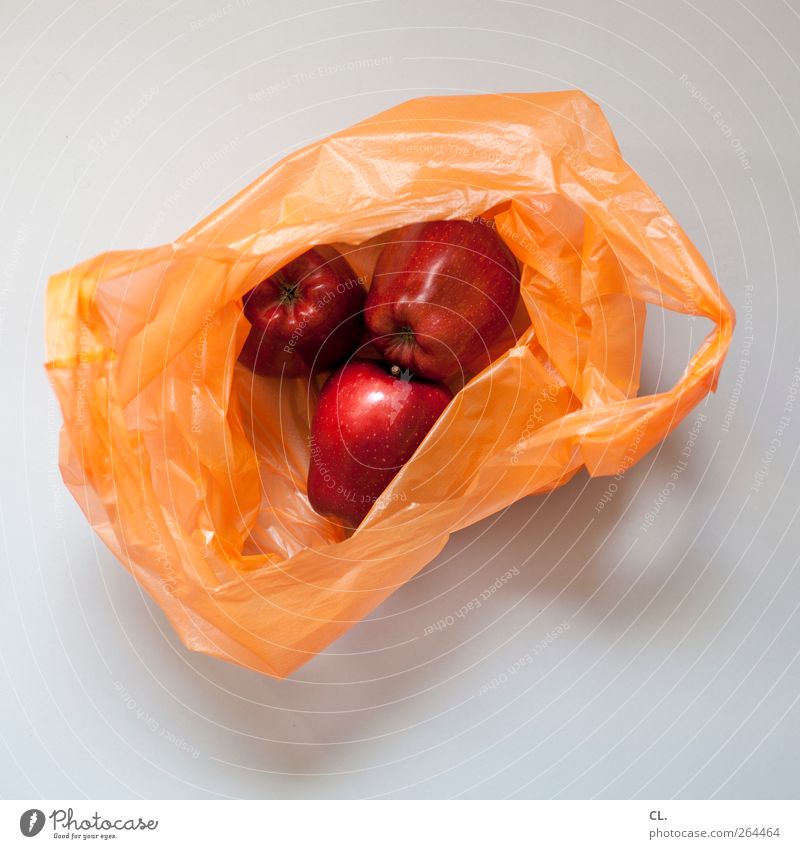 äpfel Lebensmittel Frucht Apfel Bioprodukte Vegetarische Ernährung kaufen frisch Gesundheit lecker natürlich rot Appetit & Hunger Tüte Menschenleer Ware