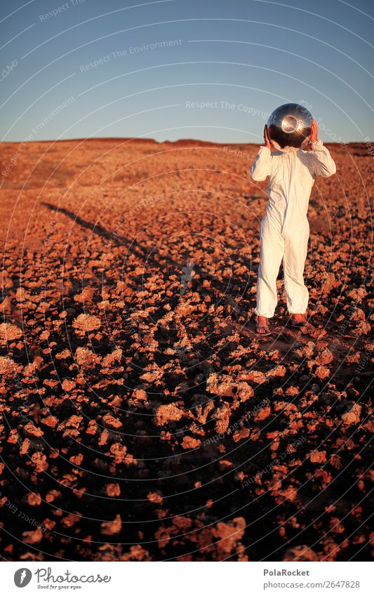#AS# Going Home Kunst Kunstwerk Kitsch Astronaut Astronomie Astrologie Weltall Mars Marslandschaft Marsianer Außerirdischer außerirdisch karg Helm Planet