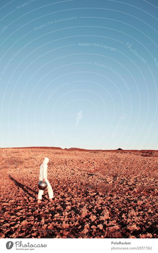 #AS# Where To Go? Kunst Kunstwerk ästhetisch Mars Marslandschaft Astronaut Astrofotografie dumm verkleidet außergewöhnlich Kostüm weiß Männlein entdecken
