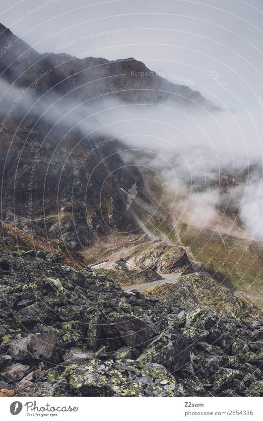 Aufstieg zur Braunschweiger Hütte | E5 Abenteuer Berge u. Gebirge wandern Natur Landschaft Wolken Nebel Felsen Alpen Gletscher gigantisch hoch natürlich