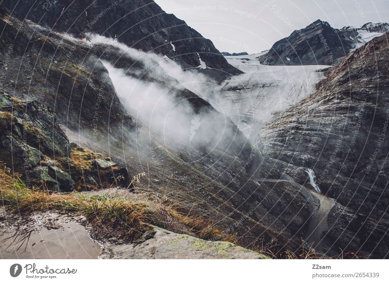Pitztaler Gletscher | E5 Abenteuer wandern Wolken Herbst Klima Klimawandel Wetter Nebel Felsen Alpen Berge u. Gebirge Gipfel bedrohlich gigantisch hoch