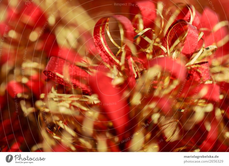 Christmas decoration /bunt rot-gold Feste & Feiern Valentinstag Muttertag Karneval Weihnachten & Advent Silvester u. Neujahr Hochzeit Geburtstag Papier