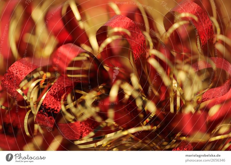 Christmas decoration /bunt rot-gold Glück Dekoration & Verzierung Feste & Feiern Valentinstag Karneval Weihnachten & Advent Silvester u. Neujahr Papier