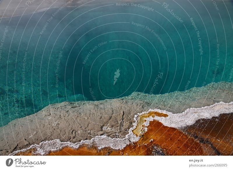 Tiefseh Ferien & Urlaub & Reisen Natur Urelemente Wasser Heisse Quellen außergewöhnlich blau braun weiß Yellowstone Nationalpark West Thumb Geyser Basin USA