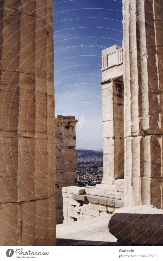 Athen Gebäude Grichenland antik Perspektive Landschaft