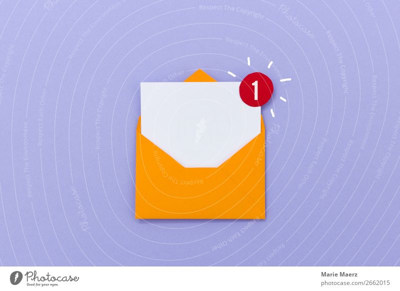 Neue E-Mail Nachricht im Posteingang Medienbranche Werbebranche Business Unternehmen sprechen Kommunizieren lesen schreiben neu mehrfarbig Freude Coolness