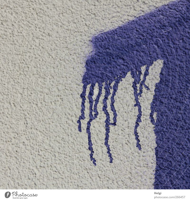 Farbverlauf... Mauer Wand Ziffern & Zahlen Graffiti Linie Tropfen 1 außergewöhnlich einfach einzigartig lang violett weiß bizarr Kreativität Umweltverschmutzung