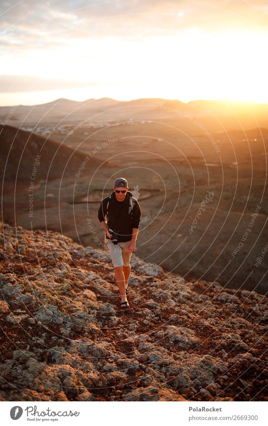 #AS# The WanderMan Kunst ästhetisch laufen wandern Wanderschuhe Wandertag Wanderausflug Wandergeselle Außenaufnahme Fuerteventura Mann maskulin Abenteuer