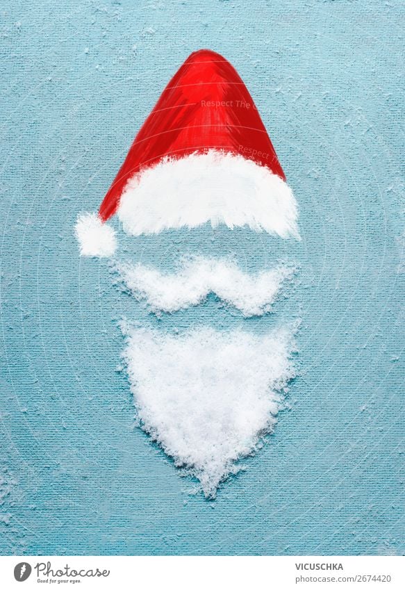 Weihnachtsmann mit Schnee Bart und Weihnachtsmütze Stil Design Winter Dekoration & Verzierung Entertainment Party Veranstaltung Feste & Feiern