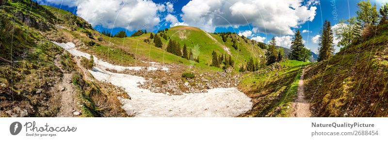 Panorama - Footpath - Oberjoch - Allgaeu - Bavaria - Germany Ferien & Urlaub & Reisen Sommer Umwelt Natur Wiese Wald Alpen Berge u. Gebirge Gipfel Schlucht Diät