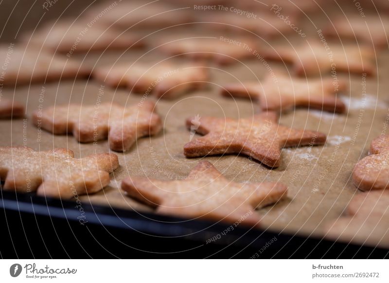 Homemade cookies in the oven. Lebensmittel Teigwaren Backwaren Süßwaren Ernährung Gesunde Ernährung Feste & Feiern Weihnachten & Advent Jahrmarkt Koch Küche