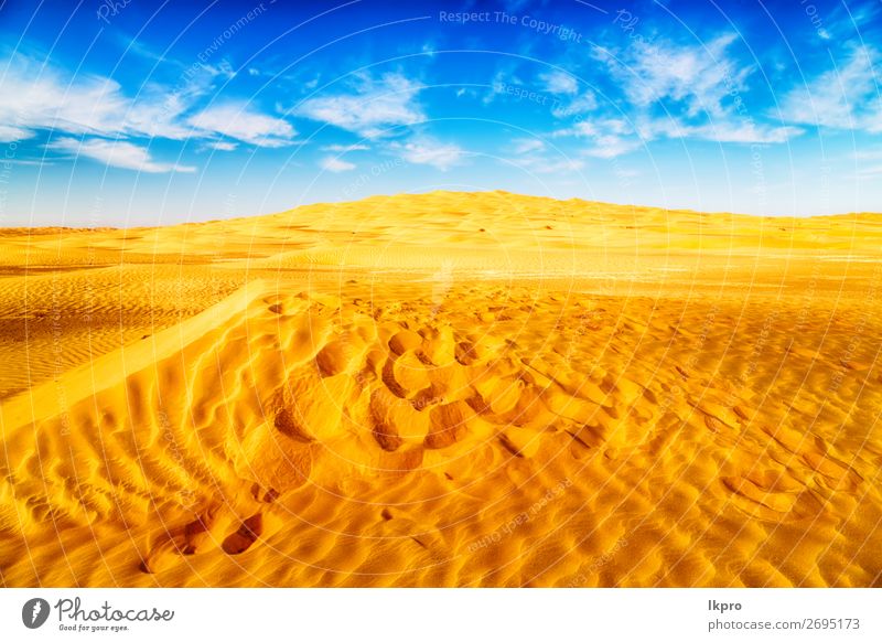 in der omanischen alten wüste reiben sie al khali das leere schön Ferien & Urlaub & Reisen Tourismus Abenteuer Safari Sommer Sonne Natur Landschaft Sand Himmel