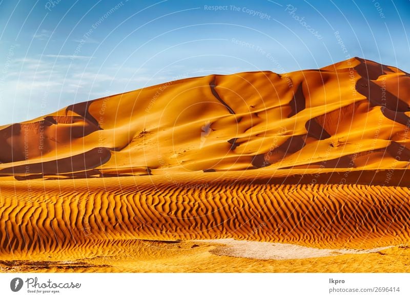 in der omanischen alten wüste reiben sie al khali das leere viertel. schön Ferien & Urlaub & Reisen Tourismus Abenteuer Safari Sommer Sonne Natur Landschaft